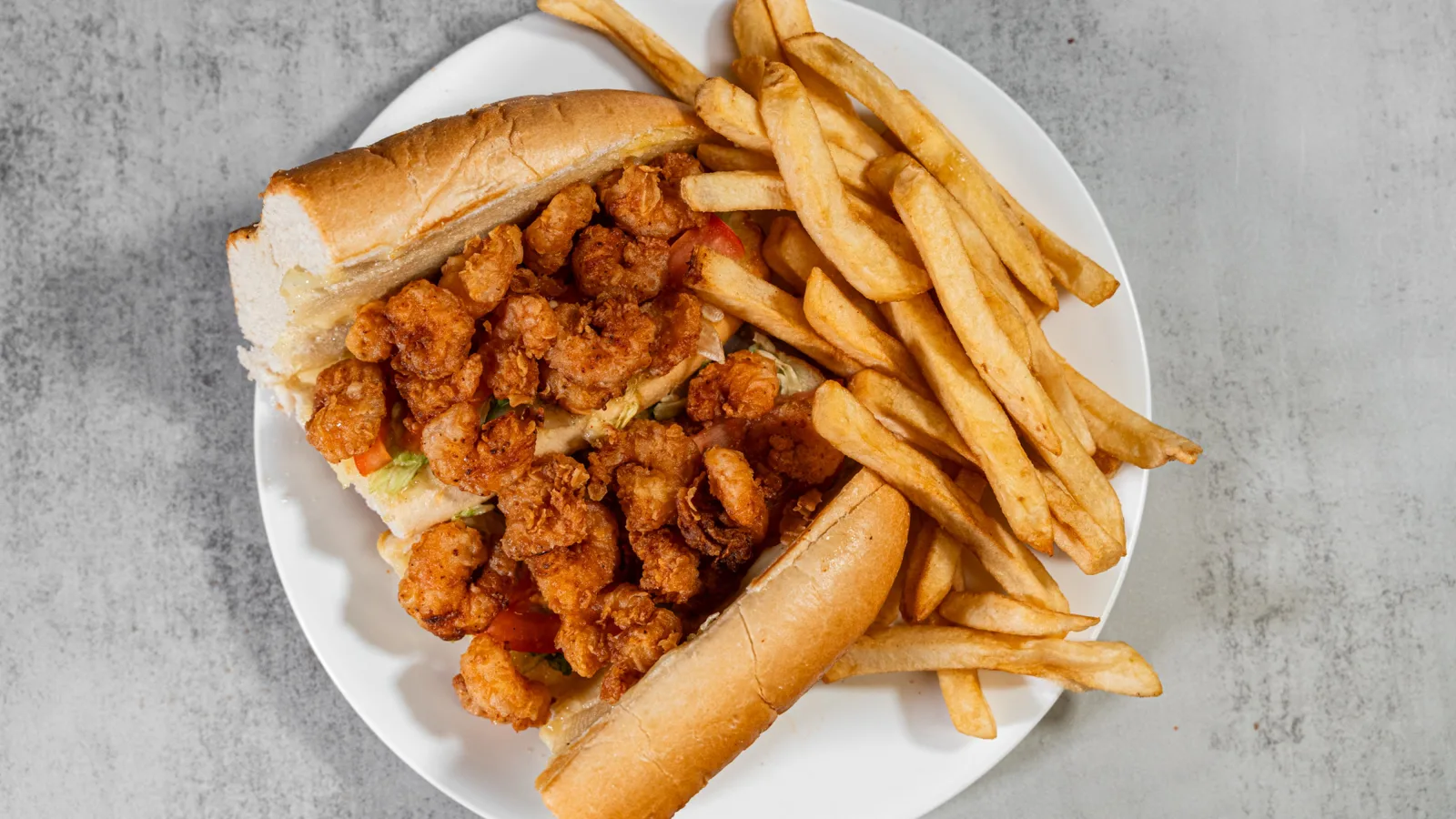 Shrimp Po'Boy at Kings Truck Stop